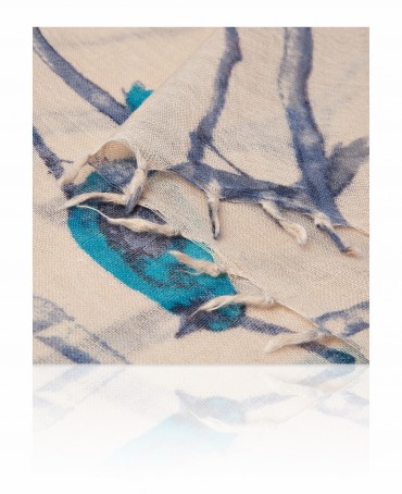 Палантин Женский ZW-SKETCHY.BIRD/TAUPE